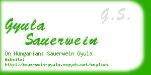 gyula sauerwein business card